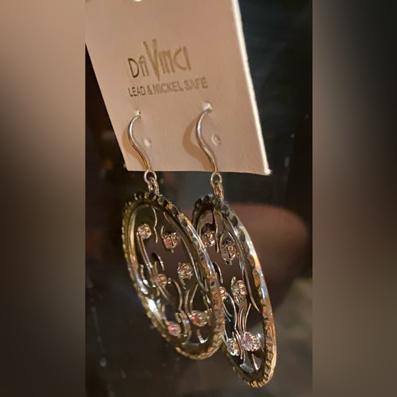 DaVinci Silver Dangle Earrings - Picture 4 of 4